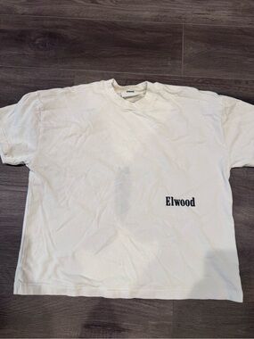 Elwood, XS, 100% organic cotton, graphic T-shirt, off-white